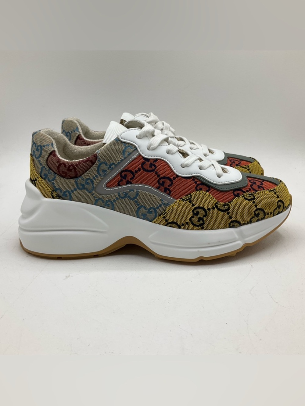 Gucci Rhyton GG Monogram Canvas Sneaker Shoes Size 36+ (US 6.5) - Picture 6 of 16